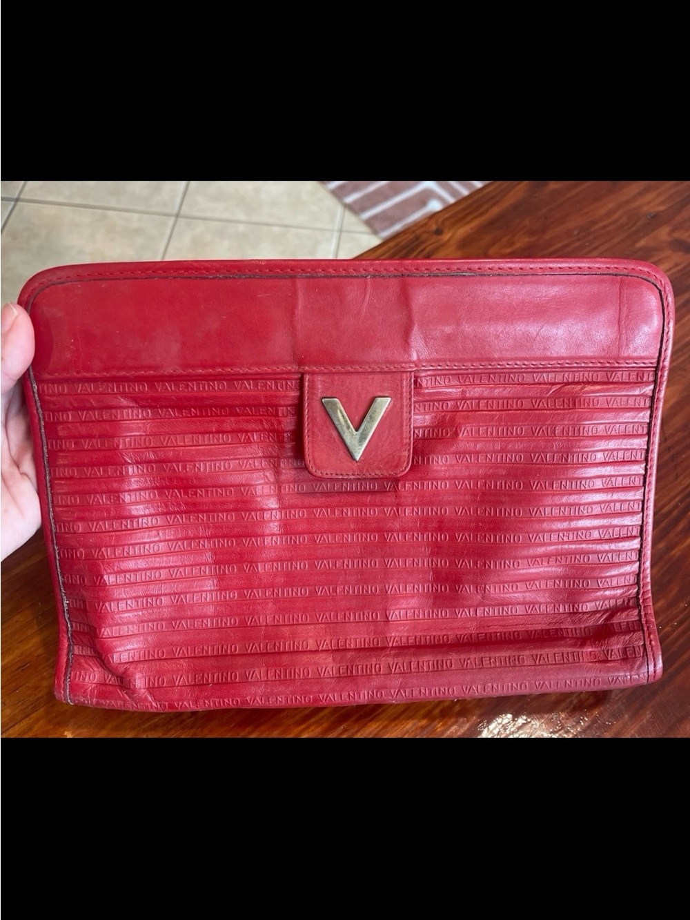 Red Valentino clutch bag or cosmetic bag. Vintage. - Gem